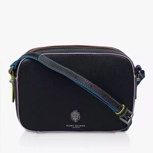 Kurt Geiger Black Crossbody Bag with Multicolor Trim